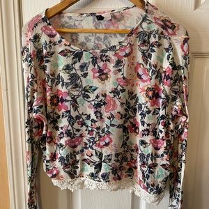 Flower long sleeve shirt